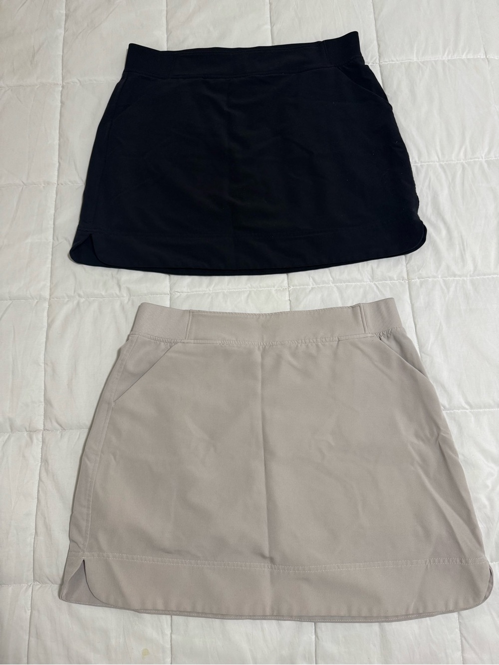 Everyday Athletic Skirt Duo — Black & Taupe